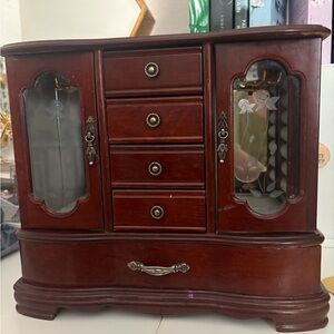 Classic Wooden Jewelry Box in Dark Brown